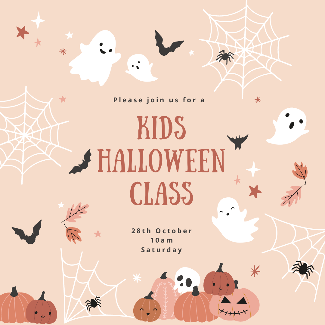 KIDS HALLOWEEN CLASS    SATURDAY, OCTOBER 28th at 10:00AM